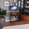 product-fancy-05a2ac2b-e812-4e2e-b184-43ae9b78c7fc YQ FUNLIS Computer Desk Workstation With Smooth Keyboard Tray, Z-Shaped Study Writing Desk For Small Spaces Compact Table For Home Office, Small Computer Cart Mobile Laptop Cart