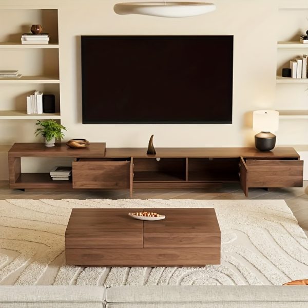 product-fancy-05c3a6f3-ac78-45d9-ab1a-e56f942a5d80 Mid-Century Modern Extendable TV Stand, 78" to 103", Space-Saving, Multi-Functional Storage, for Living Room Or Apartment