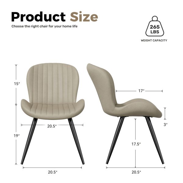 product-fancy-05f8c277-156e-4c25-818b-99e3fa48cfe3 Set Of 2/4 Dining Chairs - Boucle Upholstered Kitchen Chairs with Curved Backrest & Metal Legs - Mid Century Modern Round Dining Room Chairs for Vanity, Living Room