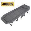 product-fancy-061b0d60-da33-4417-9bc3-ae148a0ef452 Comfortable Cotton Padded Integrated Bed, Skeleton Cotton Padded Integrated Guest Bed, 70.8-inch Folding Bed with Mattress, Camping Bed, Portable Guest Bed, Load-bearing Capacity Of 400 Pounds, Gray One Pack, Suitable for Gifts