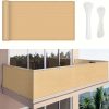 product-fancy-07a86a49-4556-42cf-a4a7-636f4d7ac6a4 3*16ft, Balcony Privacy Screen Fence Cover Net, Fencing Mesh Shade Net, Windproof Sun Shade, Outdoor Protection Fencing Net, Balcony Mesh Net for Patio, Fence, Backyard, Porch(Black Brown Green Gray Sand White Blue)