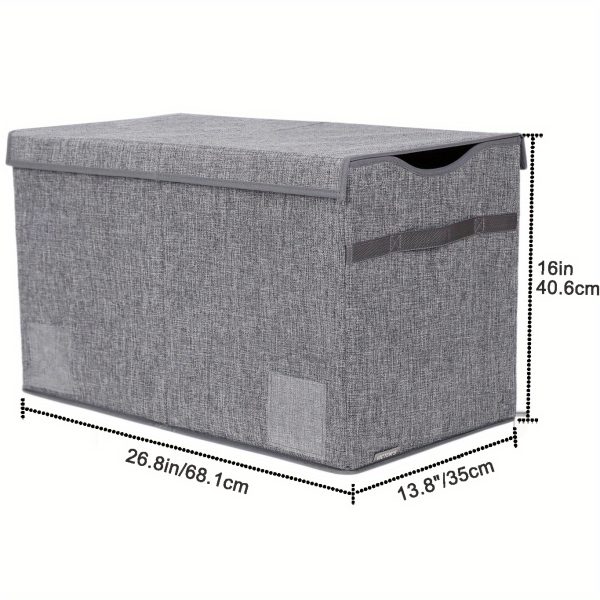 31.7gal Extra Large Box, Collapsible Sturdy Kids Chest For Boys, Girls, Kids, Storage Organizer Bins With Lids, Box Basket For Living Room, Bedroom, Nursery