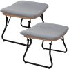 product-fancy-07e0c075-349e-48d3-87a3-ade323012a89 TAPPIO Outdoor Wicker Footrest Set Of 2, Patio Rattan Ottoman Foot Stool Comfortable Outdoor Furniture Footstool Perfect for Relaxation In Garden Or Balcony Stylish Design Versatile Use In Any Outdoor Space