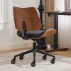 product-fancy-08598715-a61e-4468-9014-14141c6b9289 Armless Home Office Executive Chair, Desk Chair with Low Back Lumbar Support, Ergonomic Computer Desk Chair with 360° Swivel Wheels for Adult Work And Study, Black/Beige/Brown