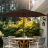 product-fancy-08d689cf-c2c3-498d-bc01-181db2d8257a 9FT Outdoor Patio Umbrella, Market Table Umbrella with Crank & 6 Sturdy Ribs, UV Protection Windproof, Pool Umbrella Perfect for Deck, Backyard, Lawn And Garden