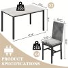 product-fancy-090d670c-ee3e-45b9-82c4-72223139b07f Dining Table Set For 4, Faux Marble Small Dining Room Table Set For 4, Modern Upholstered PU Leather Chairs