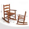 product-fancy-097893f3-f94d-428a-a934-8917bfdd55ee Kids Rocking Chair for 3-6 Ages, Small-Size, 14.8 X 18.5 X 22.6In, Solid Wood Material, All-Weather Wooden Porch Rocker with High Backrest, Ideal for Outdoor&Inddor, Birthday/Festival Gift for Children, Teak