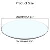 product-fancy-097a47dd-c5ca-4b8a-ab14-58c00cc45165 A 42-Inch Round Glass Tabletop, Featuring 0.37-Inch Thick Tempered Glass with a Pencil Polished Edge, Serves As a Clear Replacement for Dining Tables, Coffee Tables, Office Desks, And Kitchen Tables. It Offers a Large, Durable