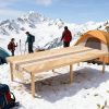 product-fancy-0a01a3fb-4a5d-45cf-9b0a-a13eed2a3c19 Foldable Beach Picnic Table, 60-inch Low-profile Wooden Portable Bohemian Style Travel Picnic Table, Suitable for Picnics, Beach, BBQ, Camping, Parties, Outdoor Dining, Gardens, And Other Indoor And Outdoor Occasions