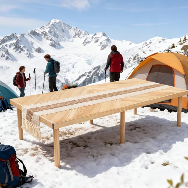 product-fancy-0a01a3fb-4a5d-45cf-9b0a-a13eed2a3c19 Foldable Beach Picnic Table, 60-inch Low-profile Wooden Portable Bohemian Style Travel Picnic Table, Suitable for Picnics, Beach, BBQ, Camping, Parties, Outdoor Dining, Gardens, And Other Indoor And Outdoor Occasions