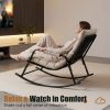 product-fancy-0a5d107f-4c18-4b8f-b8fa-4827f6b3a342 Home Theater Seating, Oversized Rocking Chairs for Indoor And Outdoor Use, Modern Metal Lounge Rocking Chairs with Thick Cushions, And High-back Rocking Chairs Suitable for Living Rooms, Patios, Porches, Gardens, And Backyards