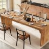 product-fancy-0a888623-4e05-48fc-8fec-30385d940dbf Modern 78-Inch Wooden Dining Table - Natural Wood Finish, Minimalist Design - Large Rectangular Kitchen or Dining Room Table for 6-8 - Sturdy Base with Space-Saving Legs - Perfect for Home Entertaining and Everyday Use - Kitchen Table