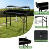 product-fancy-0ab091a2-1d19-45f4-9d80-4665d614d916 Double-Layer Cooler Table with Drain And Storage Rack, Portable Folding Ice Cooler Table with Matching Skirt for Picnic, Party, Outdoor Events, Camping, Wedding, 40.5 X 39.3 X 22.04 Inches