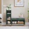 product-fancy-0accef27-e822-4ac3-8a82-7537c3f71ba6 Shoe Organizer Cabinet, Entryway Bench With Adjustable Shelves And Cushioned Seat, Unique L-Shaped Bench Cabinet For Entryway