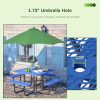 product-fancy-0ada2968-8a0c-46e6-8054-34c6b2a3b1cd 6-Person Outdoor Round Iron Picnic Table with Built-in Bench and Umbrella Hole, Suitable for Gardens, Courtyards, Patios, Lawns, Etc.