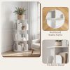 product-fancy-0b9f8cb0-4087-43a0-b5c9-502945327e5b 3/4/5 Tier Rotating Bookshelf, 360° Spinning Bookcase for Small Spaces, Vertical Corner Storage Organizer Display Rack for Bedroom Living Room, White