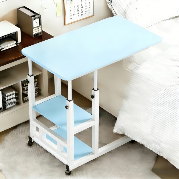 product-fancy-0bfd90cf-cd94-407d-af8c-1ad97031fb58 Mobile Nightstand with Wheels, Height Adjustable Bedside Table with Storage Shelf, Rolling Side End Table for Bedroom, Dorm, Living Room, Easy Assembly& Space-Saving Caster Table for Small Spaces.