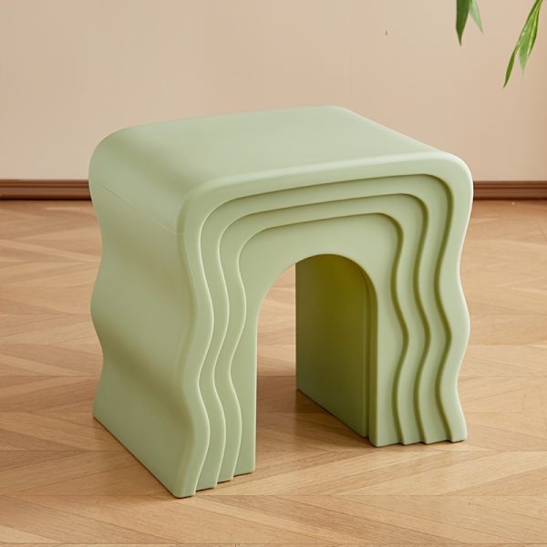product-fancy-0c57a8b4-c9c7-45c2-927a-c23d2316714a Cream-style Creative Sofa Side Table, Home Living Room Shoe Bench, Minimalist Modern Wavy Coffee Table, Bedside Table