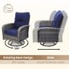 3pcs Patio Furniture Set, Outdoor Swivel Rocking Chairs with Glass Top Table and Thick Cushions for Porch, Deck, Balcony, Poolside, Patio Table And Chairs Set, Outdoor Dining Table And Chairs, Patio Chairs, Outdoor Furniture, Patio Set, Porch Seating, Deck Furniture, Cozy Outdoor Set, Swivel Chair, Garden Furniture Outdoor, Garden Chair, Outdoor Table And Chair Set, Bistro Patio Set, Patio Furniture Set Outdoor, Outdoor Patio Furniture Set, Small Patio Furniture Set, Front Porch Decor