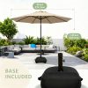 [9ft Polyester Patio Umbrella] 9ft Polyester Patio Umbrella with Base | Outdoor Market Umbrella with Ventilation, Suitable for Pool, Garden, Backyard, Deck, Christmas & Halloween