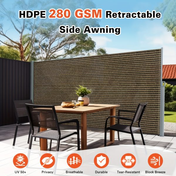 product-fancy-0d1a32b6-9335-4910-9ad0-23c20ccdd9b0 Retractable Side Awning - Folding Privacy Screen | Waterproof & UV-Resistant Outdoor Shade Divider for Patio, Garden, Balcony & Commercial Use Easy Install with PU Coating