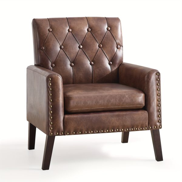 product-fancy-0d91a5ce-2657-4859-a58a-21921d26073e Medieval-inspired Modern Decor Chair, Faux Leather Reception Office Chair-leather Club Chair Suitable for Living Rooms, Bedrooms, Or Waiting Areas.