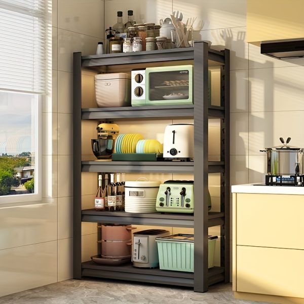 product-fancy-0da37a0c-1b08-492a-af8d-fa83f7e7d419 72''H 5-Tier Metal Bookshelf, Freestanding Heavy Duty Storage Shelving Unit, Industrial Metal Frame Book Organizer Rack, Display Shelf for Home Office Bedroom Living Room Kitchen Garage Corner Organization