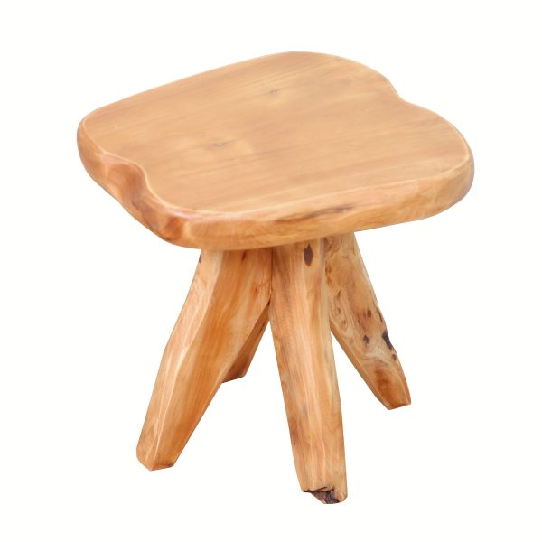 product-fancy-0e1446f1-a4e4-4a6f-9cab-f43f430e31f2 Courtyard Footstool, Handcrafted Live Edge Wood Stool | One-of-a-Kind Natural Tree Slab for Use As Plant Stand, Patio, Garden & Cozy Reading Nook
