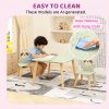 product-fancy-0e16e5b2-963d-458a-a5ec-68c93dc1338d Kids Table and Chair Set with 2 Sloth Chairs - Toddler Activity Table & Sage Green Chairs Suitable for Playroom,, Classroom, Assembly, Cute Animal Design for Room Furniture, Study Table for