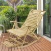 product-fancy-0e9df9fe-bd91-4fef-b80d-fd5f058a61e4 AESOME Loungers Deck Chair Wood Foldable Recliner Zero Gravity Chairs Bamboo Rocking Chair Ergonomic Design High Back Chaise Garden Outdoor Sun Lounge with Footrest for Patio Pool Sauna Sunbed