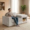 product-fancy-0f04aff7-bdb0-4c22-98b1-827fd304886b Comfy Deep-Seat Single Sofa with Exclusive Pet Resting Space, Made of High-Density And High-Resilience Foam. No Assembly Required, Multifunctional Modular Design, Suitable for Various Home Interior Decoration Scenarios