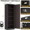 67" Tall Lockable Metal Storage Cabinet Narrow Stand-Alone Cabinet with Adjustable Shelves & Locking Door - Space-Saving Vertical Unit Suitable for Home Office, Pantry, Bathroom, Small Spaces