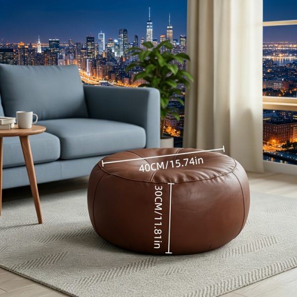 product-fancy-0f483350-8d86-404f-84eb-ea63a258b132 2-pack of Storage Beanbag Chair Covers - Pumpkin Oval Shape, Suitable for Storing Clothes. It Has Storage Function and Is Suitable for Outdoor Use. It Is Comfortable and Soft, Made of Thickened Faux Leather (filling Not Included).