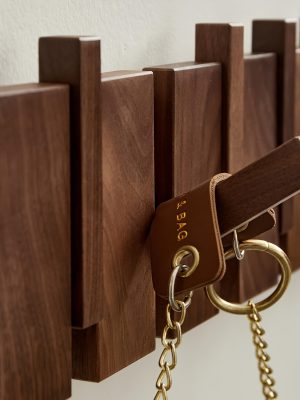 Modern Walnut Wooden, with 4/6/8/10/12 Hooks, Coat Rack, Hooks, Wall Mounted, Accordion, Entryway, Bedroom, Bathroom, Solid Wood, Smooth Polishing, Stable Adhere, Holds 22 Lbs, Floating Shelves