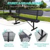 Sturdy Outdoor Metal Park ing, Offered in 4/6/8 Feet, Outdoor with Back Support And Portable Structure, Commercial ing for Shopping Centers, Retail Stores, Parks, And Patios