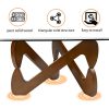 Modern Glass Coffee Table for Living Room Mid Century, Small Coffee Table Stylish Coffee Tables, Suitable for Bedroom Living Room Reception Office Tables (Walnut/Brown, Medium)