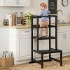 product-fancy-0fe45055-06b1-423c-9bc6-d14938c52ec3 Adjustable Toddler Step Stool with Safety Rail, Wooden & Steel Learning Tower for Kids, Height Adjustable Kitchen Stool for Toddlers