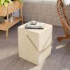 product-fancy-101f1464-250b-4d93-825a-6c9190c3f9da Concrete Outdoor End Table, 17'' Hemp Rope Side Table, Light Gray, Farmhouse Style, Modern Art Patio Side Table, Concrete Garden Stool