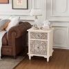 product-fancy-10c111da-a19c-4d3f-91e2-1926430b33fc End Table Living Room Small Side Table W Drawer, 18" Vintage Wood Side Table, 2-Tier MDF Living Room End Table Wood Accent Table, Bed Side Table Nightstand, Christmas Holiday Decoration Table