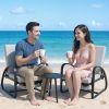 product-fancy-1152e1d5-4fcd-42f4-a210-d81f4821f406 Set with Table Patio Chaise Lounge Chairs, Patio Recliner Chair, Outdoor Furniture Set 5-Position Adjustable, Outdoor, Bench for Deck, Lawn, Garden