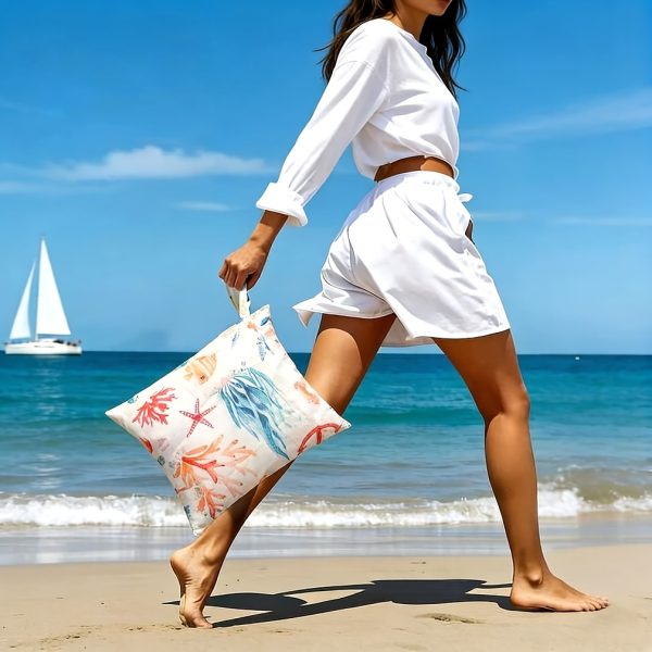 product-fancy-118d1abd-ddf3-4044-83e6-25602c7a4276 Reusable Wet Bag for Diaper Storage, 9.84in*12.2in, Perfect for Storing Swimwear, Travel Essentials, Beach Items, Pool Supplies, Dirty Workout Gear, and Cosmetics. Ideal for Beach Weddings and as Themed Gifts, Suitable as Holiday Presents