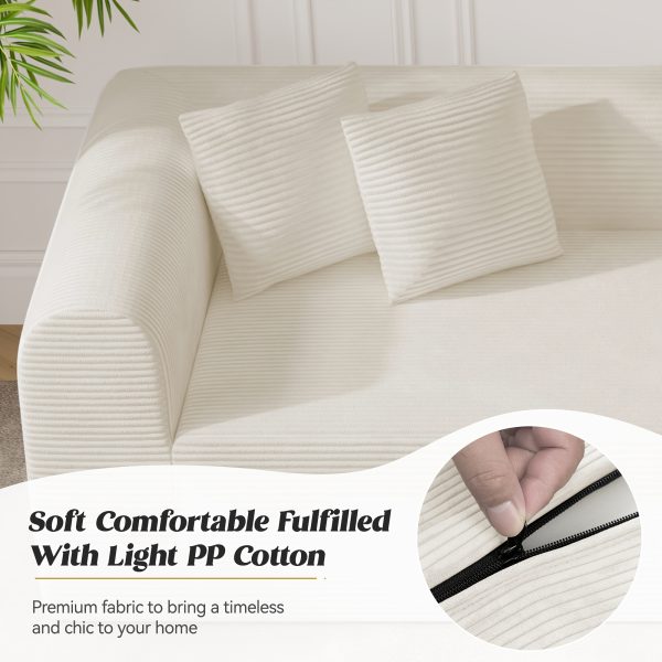 product-fancy-11f88d77-8643-4fad-8b2a-ad52fecd19bf 116" Curved Sofa with Throw Pillows, 4-Seater Luxury Chenille Fabric with Fully Assembled Long Lounge Sofa, Living Room Curved Sectional Sofa Chaise Lounge