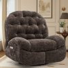 product-fancy-12c7c449-69ae-4b79-8fe7-296b6e226ae1 Large Swivel Recliner, Adult Rocking Electric Recliner, Electric Recliner, Comfortable Soft-shell Recliner, with USB Port And Living Room Storage Space, Chenille Fabric, Free Shipping