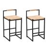 product-fancy-1343d61f-42b5-4ccb-950f-18855efaef1e Set Of 2 Modern Oriental Style Bar Stools, Velvet Upholstered Counter Height Chairs with Backrest & Footrest, Golden Metal Frame Kitchen Island Dining Stools, Multi-Color & Multi-Finish New Asian Aesthetic