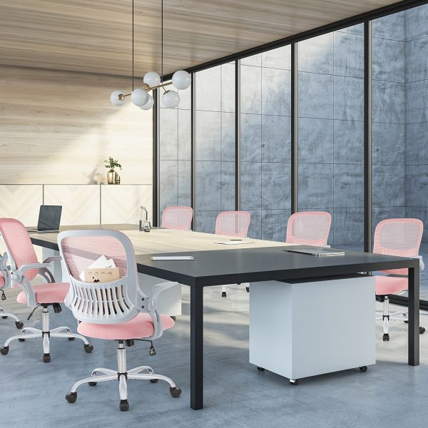 product-fancy-140bc056-45ef-481c-b970-43807de6f812 Ergonomic Office Desk Computer Chair - High Back Comfy Swivel - Home Gaming Mesh Chairs With Wheels - 144° Tilt For Study - Adjustable Headrest - Comfortable Lumbar Support - Flip-up Arms