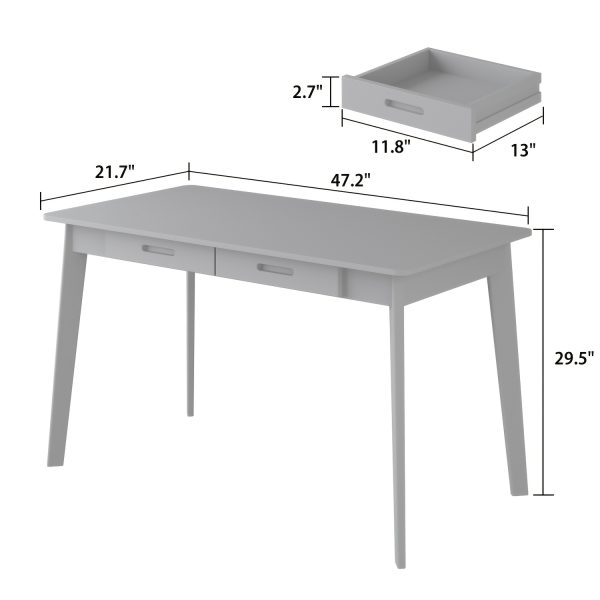 product-fancy-14735fd8-f616-4bdc-8800-9cf272d6e687 Modern Office Desk Computer Desk Writing Wood Desk Study Work Desk, With 2 Drawer, Suitable For Study Or Office, Equipped With Two Drawers And Four Legs, Easy To Assemble, Minimalist Design