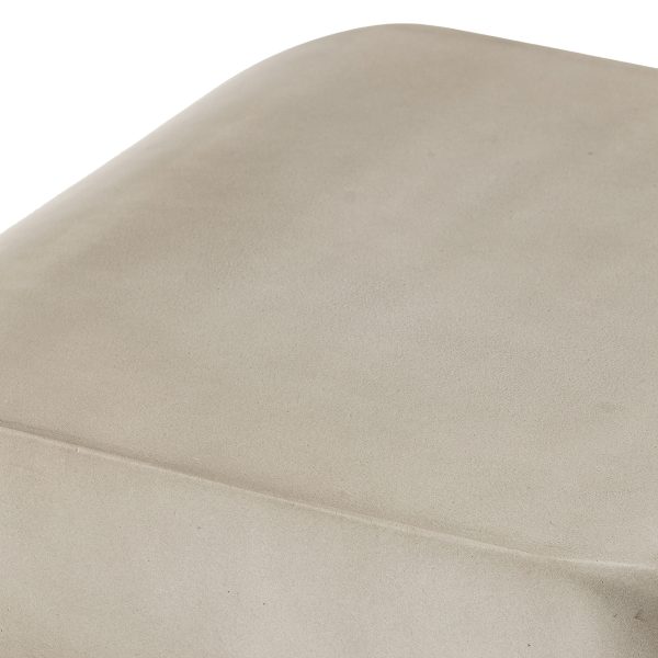 product-fancy-1498bd42-6eb3-42fc-a016-844f6b1e41ad 17.7" U-Shaped Magnesium Oxide Side Table, Modern Curved End Table In Grey Or White - Sculptural Accent Table For Living Room, Bedroom, Balcony - Plant Stand, Nightstand