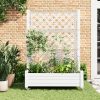Privacy Planters with Trellises, Raised Flower Bed Privacy Screens with Drainage Holes, Outdoor Planters for Climbing Plants, Suitable for Patios, Gardens, And Courtyards, Outdoor Privacy Screens, Freestanding Decorative Fence Panels