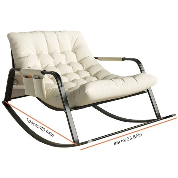 product-fancy-14fab6f5-3408-46b6-a006-6c99c276b68c Home Theater Seating, Oversized Rocking Chairs for Indoor And Outdoor Use, Modern Metal Lounge Rocking Chairs with Thick Cushions, And High-back Rocking Chairs Suitable for Living Rooms, Patios, Porches, Gardens, And Backyards
