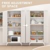 product-fancy-154a0155-668e-444f-96f0-e0e71d74c1c2 Metal Storage Cabinet, Metal Kitchen Pantry Cabinet, Food Pantry Storage Cabinets With Doors And Shelves, Large Steel Storage Cabient For Dinning Room, Laundry Room, White/Black